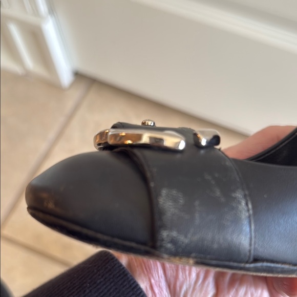 Gucci Sachalin Black Pumps with silver logo buckle 8m 38EU - Picture 10 of 16